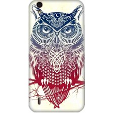 Teknomeg Vestel 5530 Uyumlu Mistik Tribal Baykuş Desenli Silikon Kılıf