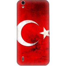 Teknomeg Vestel 5530 Uyumlu Türk Bayrağı  Desenli Silikon Kılıf