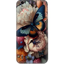 Teknomeg Vestel 5530 Uyumlu Kelebek ve Çiçek Desenli Silikon Kılıf