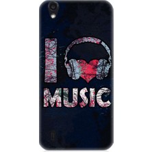 Teknomeg Vestel 5000 Uyumlu I Love Music Desenli Silikon Kılıf