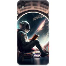 Teknomeg Vestel 5000 Uyumlu Kitap ve Astronot Desenli Silikon Kılıf