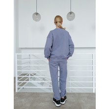 Vesado Kadın Gri Oversize Sweatshirt
