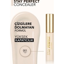 Stay Perfect Yüksek Pigmentli & Yarı Mat Bitişli Likit Kapatıcı (001 Fair) 8682536085441