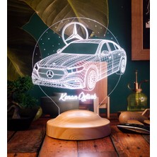 Babaya Mercedes Tasarımlı Hediye, Mercedes Benz Figürlü LED Masa Lambası, Mercedes Hayranlarına Dekoratif Hediye