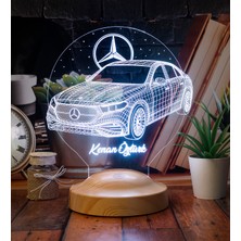 Babaya Mercedes Tasarımlı Hediye, Mercedes Benz Figürlü LED Masa Lambası, Mercedes Hayranlarına Dekoratif Hediye