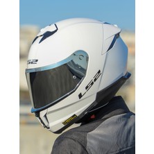 Ls2 Stream 2 Beyaz Tam Yüz Kask M Beden Mikrometrik Çene Bağlantısı ile Yüksek Konfor