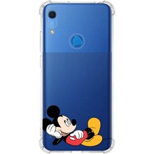 PrintiFy  Huawei Y6S Köşe Korumalı Antişok Kapak Mickey Mouse Tasarımlı Şeffaf Kılıf