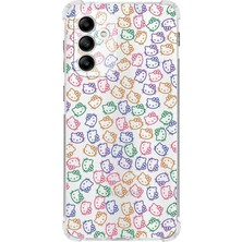 PrintiFy  Samsung Galaxy A04S Köşe Korumalı Antişok Kapak Hello Kitty Tasarımlı Şeffaf Kılıf