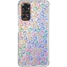 PrintiFy  Xiaomi Redmi Note 11 Pro Köşe Korumalı Antishock Kapak Hello Kitty Tasarımlı Şeffaf Kılıf