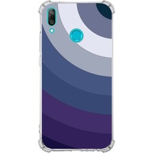 PrintiFy  Huawei Y9 2019 Köşe Korumalı Antişok Kapak Renk Cümbüşü Tasarımlı Şeffaf Kılıf