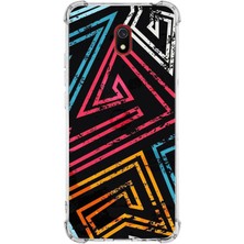 PrintiFy  Xiaomi Redmi 8A Köşe Korumalı Antişok Kapak Eskitme Tasarımlı Şeffaf Silikon Kılıf