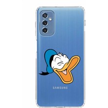 PrintiFy  Samsung Galaxy M52 Köşe Korumalı Antişok Kapak Donald Duck Tasarımlı Şeffaf Kılıf