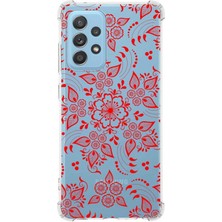 PrintiFy  Samsung Galaxy A73 Köşe Korumalı Antişok Kapak Nostalji Desen Tasarımlı Şeffaf Kılıf