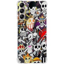 PrintiFy  Samsung Galaxy A24 Uyumlu Köşe Korumalı Antişok Kapak Anime Tasarımlı Şeffaf Silikon Kılıf