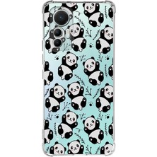 PrintiFy  Xiaomi Mi 12 Lite Uyumlu Köşe Korumalı Antişok Kapak Panda Tasarımlı Şeffaf Silikon Kılıf