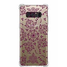 PrintiFy  Samsung Galaxy Note8 Köşe Korumalı Antişok Kapak Nostalji Desen Tasarımlı Şeffaf Kılıf
