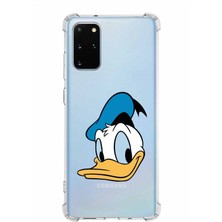 PrintiFy  Samsung Galaxy S20 Plus Köşe Korumalı Antişok Kapak Donald Duck Tasarımlı Şeffaf Kılıf