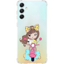 PrintiFy  Samsung Galaxy S24 Uyumlu Köşe Korumalı Antişok Kapak Vespagirl Tasarımlı Şeffaf Silikon Kılıf