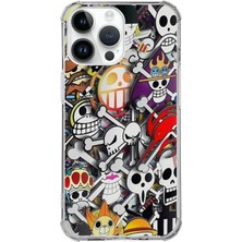 PrintiFy  Apple iPhone 14 Pro Uyumlu Köşe Korumalı Antişok Kapak Anime Tasarımlı Şeffaf Kılıf