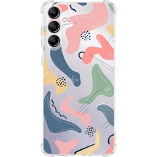PrintiFy  Samsung Galaxy M54 Uyumlu Köşe Korumalı Antişok Kapak Abstract Tasarımlı Şeffaf Silikon Kılıf