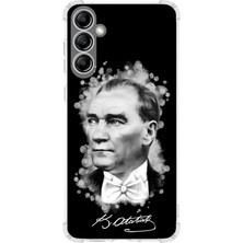 PrintiFy  Samsung Galaxy A15 Uyumlu Köşe Korumalı Antişok Kapak Atatürk Tasarımlı Şeffaf Silikon Kılıf