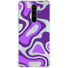 PrintiFy  Xiaomi Redmi Note 8 Pro Köşe Korumalı Antişok Kapak Renkli Desen Tasarımlı Şeffaf Silikon Kılıf