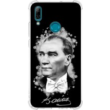 PrintiFy  Huawei P Smart 2019 Uyumlu Köşe Korumalı Antişok Kapak Atatürk Tasarımlı Şeffaf Silikon Kılıf