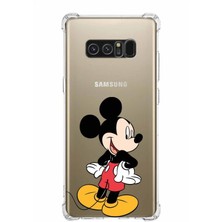 PrintiFy  Samsung Galaxy Note8 Köşe Korumalı Antişok Kapak Mickey Mouse Tasarımlı Şeffaf Kılıf