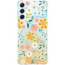 PrintiFy  Samsung Galaxy S24 Plus Uyumlu Köşe Korumalı Antişok Kapak Çiçek Tasarımlı Şeffaf Silikon Kılıf