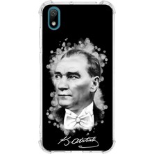 PrintiFy  Huawei Y5 2019 Uyumlu Köşe Korumalı Antişok Kapak Atatürk Tasarımlı Şeffaf Silikon Kılıf