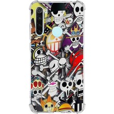 PrintiFy  Xiaomi Redmi Note 8 Köşe Korumalı Antişok Kapak Anime Tasarımlı Şeffaf Silikon Kılıf