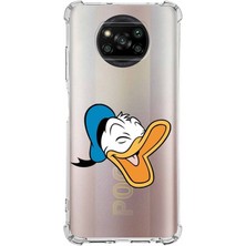 PrintiFy  Xiaomi Poco X3 Köşe Korumalı Antişok Kapak Donald Duck Tasarımlı Şeffaf Kılıf