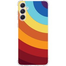 PrintiFy  Samsung Galaxy A54 Uyumlu Köşe Korumalı Antişok Kapak Renk Cümbüşü Tasarımlı Şeffaf Silikon Kılıf