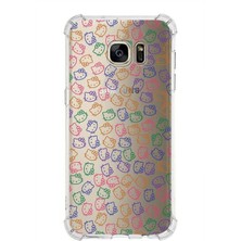 PrintiFy  Samsung Galaxy S7 Edge Köşe Korumalı Antişok Kapak Hello Kitty Tasarımlı Şeffaf Silikon Kılıf
