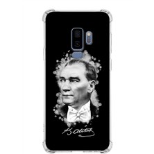 PrintiFy  Samsung Galaxy S9 Plus Köşe Korumalı Antişok Kapak Atatürk Tasarımlı Şeffaf Silikon Kılıf