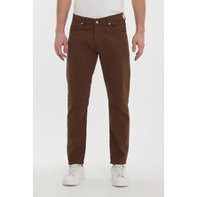 Damga Erkek Classicfit Comfort Sokak Stili Günlük Klasik Pantolon Kahverengi