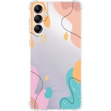 PrintiFy  Samsung Galaxy A15 Uyumlu Köşe Korumalı Antişok Kapak Karışık Renkler Tasarımlı Şeffaf Silikon Kılıf