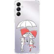 PrintiFy  Samsung Galaxy A35 Uyumlu Köşe Korumalı Antişok Kapak Aşk Tasarımlı Şeffaf Silikon Kılıf