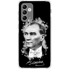 PrintiFy  Samsung Galaxy M13 Uyumlu Köşe Korumalı Antişok Kapak Atatürk Tasarımlı Şeffaf Silikon Kılıf