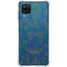 PrintiFy  Samsung Galaxy A12 Uyumlu Köşe Korumalı Antişok Kapak Hello Kitty Tasarımlı Şeffaf Kılıf