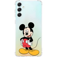 PrintiFy  Samsung Galaxy S24 Uyumlu Köşe Korumalı Antişok Kapak Mickey Mouse Tasarımlı Şeffaf Silikon Kılıf