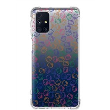 PrintiFy  Samsung Galaxy M31S Köşe Korumalı Antişok Kapak Hello Kitty Tasarımlı Şeffaf Silikon Kılıf