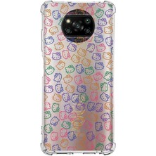 PrintiFy  Xiaomi Poco X3 Pro Köşe Korumalı Antişok Kapak Hello Kitty Tasarımlı Şeffaf Silikon Kılıf