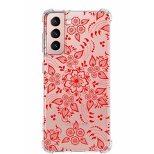 PrintiFy  Samsung Galaxy S21 Köşe Korumalı Antişok Kapak Nostalji Desen Tasarımlı Şeffaf Kılıf