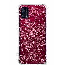 PrintiFy  Samsung Galaxy M31 Köşe Korumalı Antişok Kapak Nostalji Desen Tasarımlı Şeffaf Kılıf