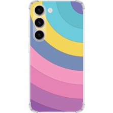 PrintiFy  Samsung Galaxy S23 Köşe Korumalı Antişok Kapak Renk Cümbüşü Tasarımlı Şeffaf Kılıf