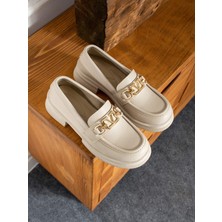 Alemdar Shoes Vendi Krem Toka Detay Kadın Loafer