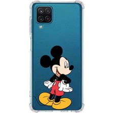 PrintiFy  Samsung Galaxy M32 Köşe Korumalı Antişok Kapak Mickey Mouse Tasarımlı Şeffaf Kılıf