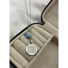 Mervenin Yazı Atölyesi Kubera Yantra Gümüş Plaka Çelik Kolye (Para Mıknatısı)