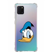 PrintiFy  Samsung Galaxy Note 10 Lite Köşe Korumalı Antişok Kapak Donald Duck Tasarımlı Şeffaf Kılıf